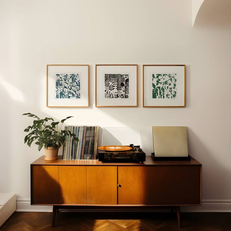 Original Abstract Expressionism Abstract Printmaking by Valerie Perreault