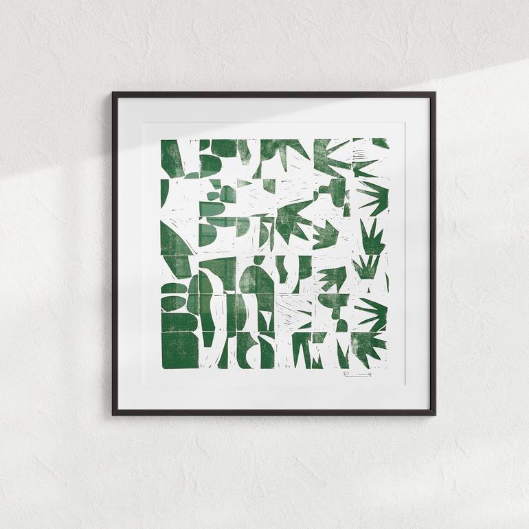 Original Abstract Expressionism Abstract Printmaking by Valerie Perreault