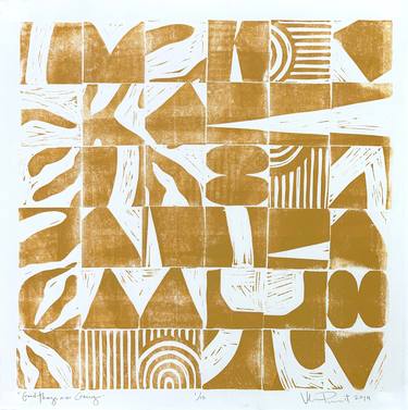 Original Abstract Printmaking by Valerie Perreault