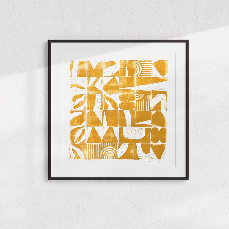 Original Abstract Expressionism Abstract Printmaking by Valerie Perreault