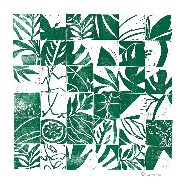 Print of Abstract Tree Printmaking by Valerie Perreault