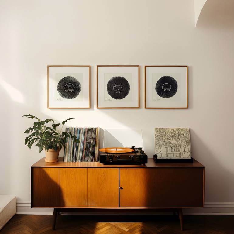 Original Modernism Music Printmaking by Valerie Perreault