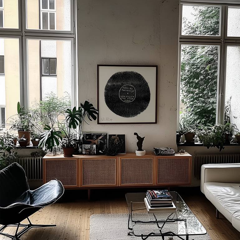 Original Modernism Music Printmaking by Valerie Perreault