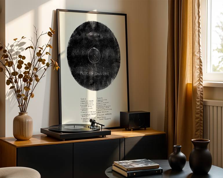 Original Modernism Music Printmaking by Valerie Perreault