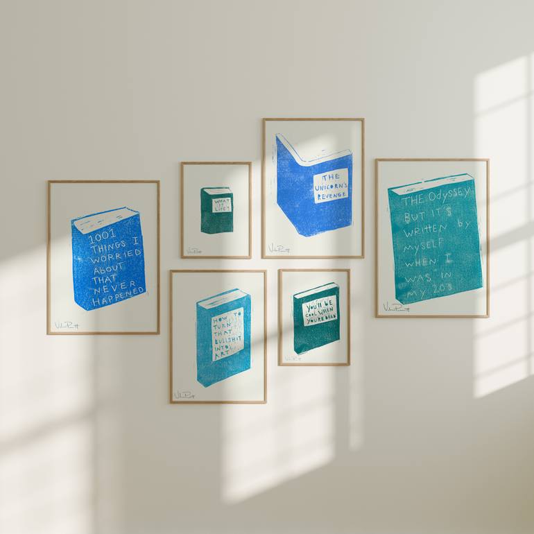 Original Modernism Humor Printmaking by Valerie Perreault