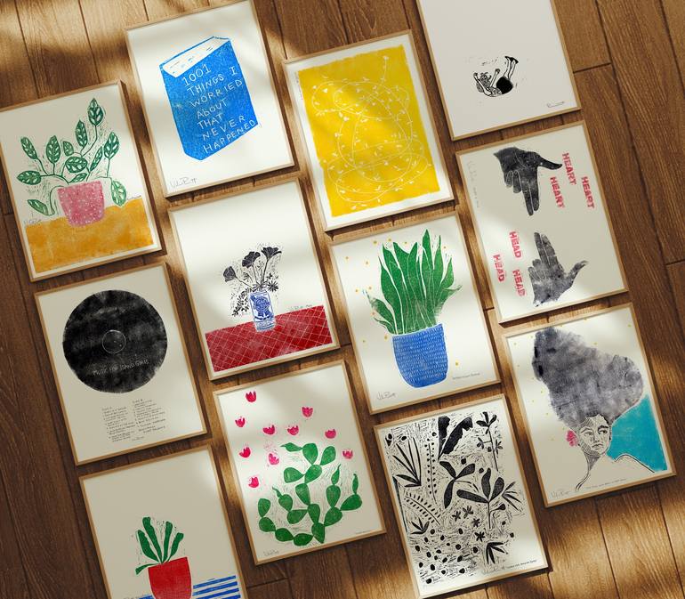 Original Modern Botanic Printmaking by Valerie Perreault