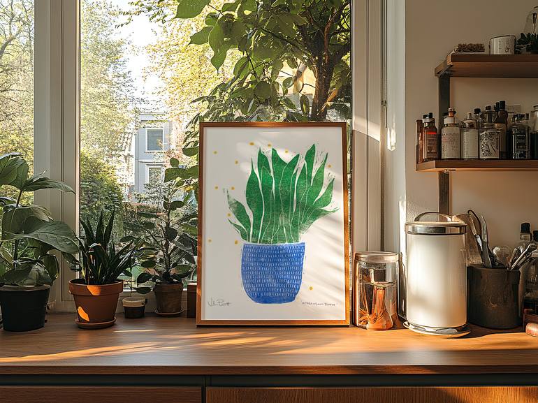 Original Modern Botanic Printmaking by Valerie Perreault
