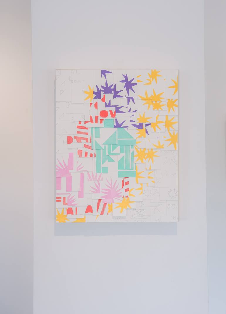 Original Abstract Expressionism Abstract Collage by Valerie Perreault