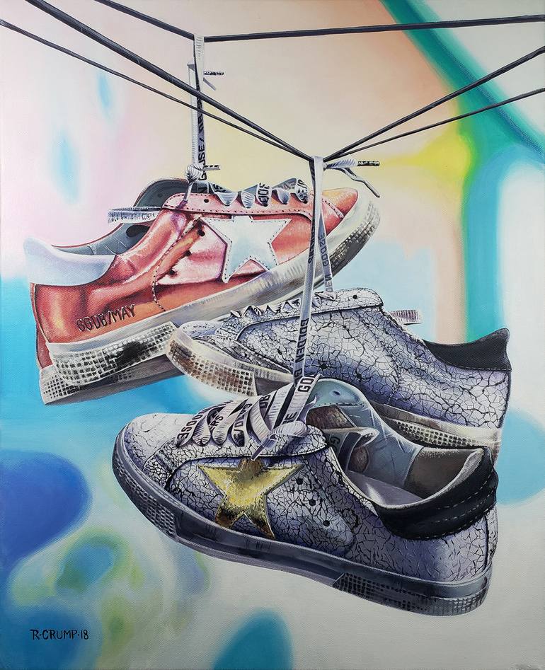 MOTFK Golden Goose Sneakers Painting by Rapheal Crump | Saatchi Art