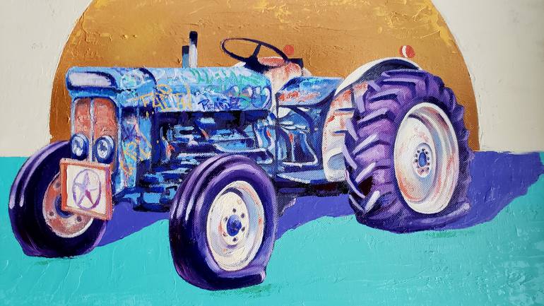 Original Expressionism Automobile Painting by Rapheal Crump