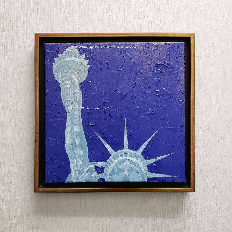 Original Abstract Cities Painting by Rapheal Crump