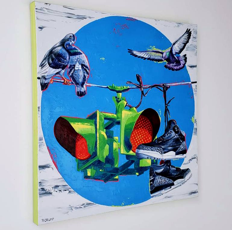 Original Conceptual Cities Painting by Rapheal Crump