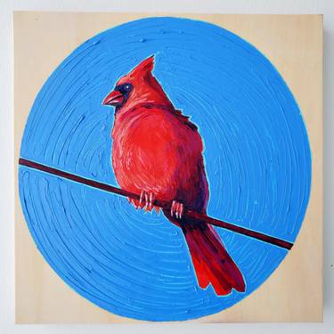Saatchi Art Artist Rapheal Crump; Painting, “SkyDweller - Cardinal” #art