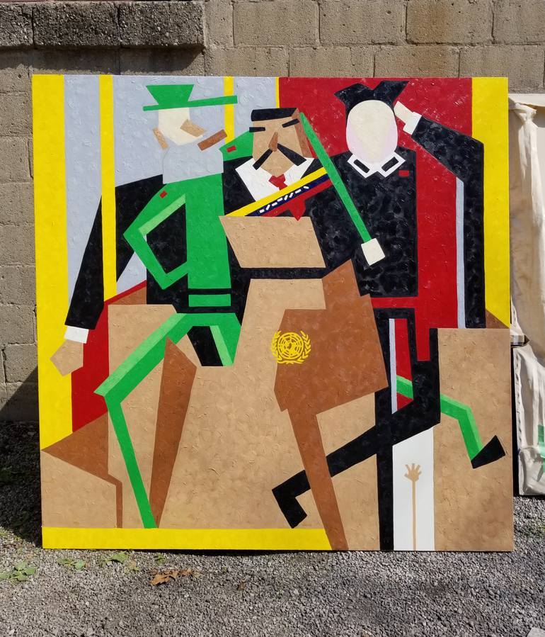 Original Figurative Politics Painting by Jose F Jimenez
