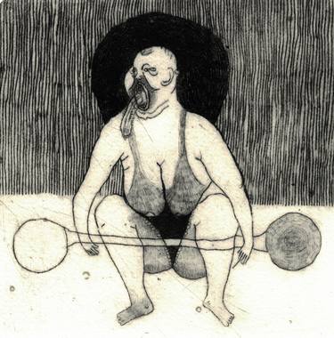 Original Figurative Men Printmaking by Simona Bagdonaite Gubiniene