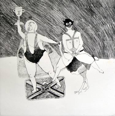 Original People Printmaking by Simona Bagdonaite Gubiniene