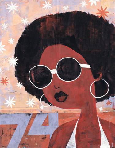 Saatchi Art Artist Sean Qualls; Collage, “Afro 74” #art