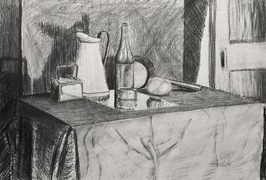 Original Expressionism Still Life Drawings by Maksymilian Kulczycki