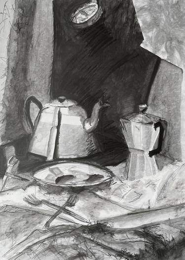 Original Expressionism Still Life Drawings by Maksymilian Kulczycki