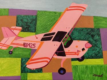 Original Modern Airplane Paintings by Sue Graef