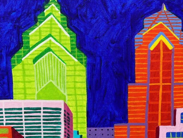 Original Contemporary Cities Painting by Sue Graef