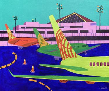 Print of Airplane Paintings by Sue Graef