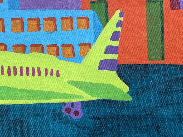 Original Airplane Painting by Sue Graef