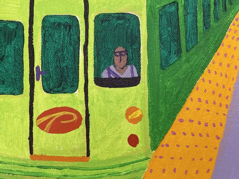 Original Expressionism Transportation Painting by Sue Graef