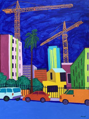 Original Expressionism Cities Paintings by Sue Graef