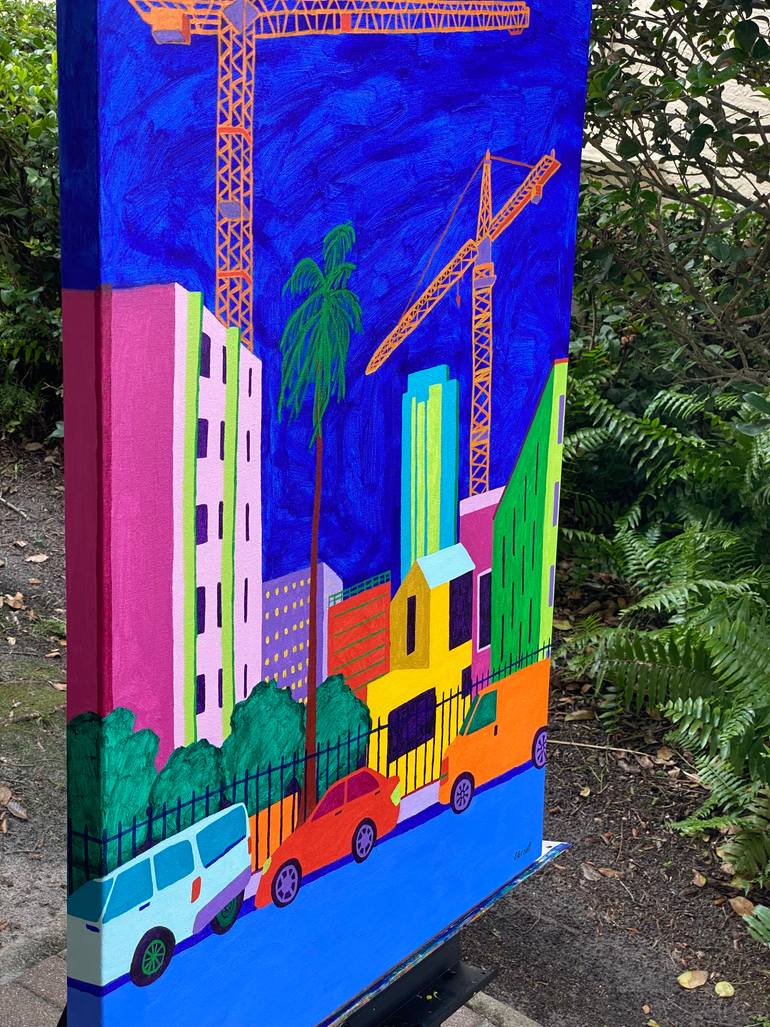 Original Contemporary Cities Painting by Sue Graef