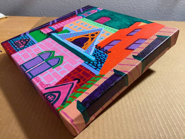 Original Expressionism Architecture Painting by Sue Graef