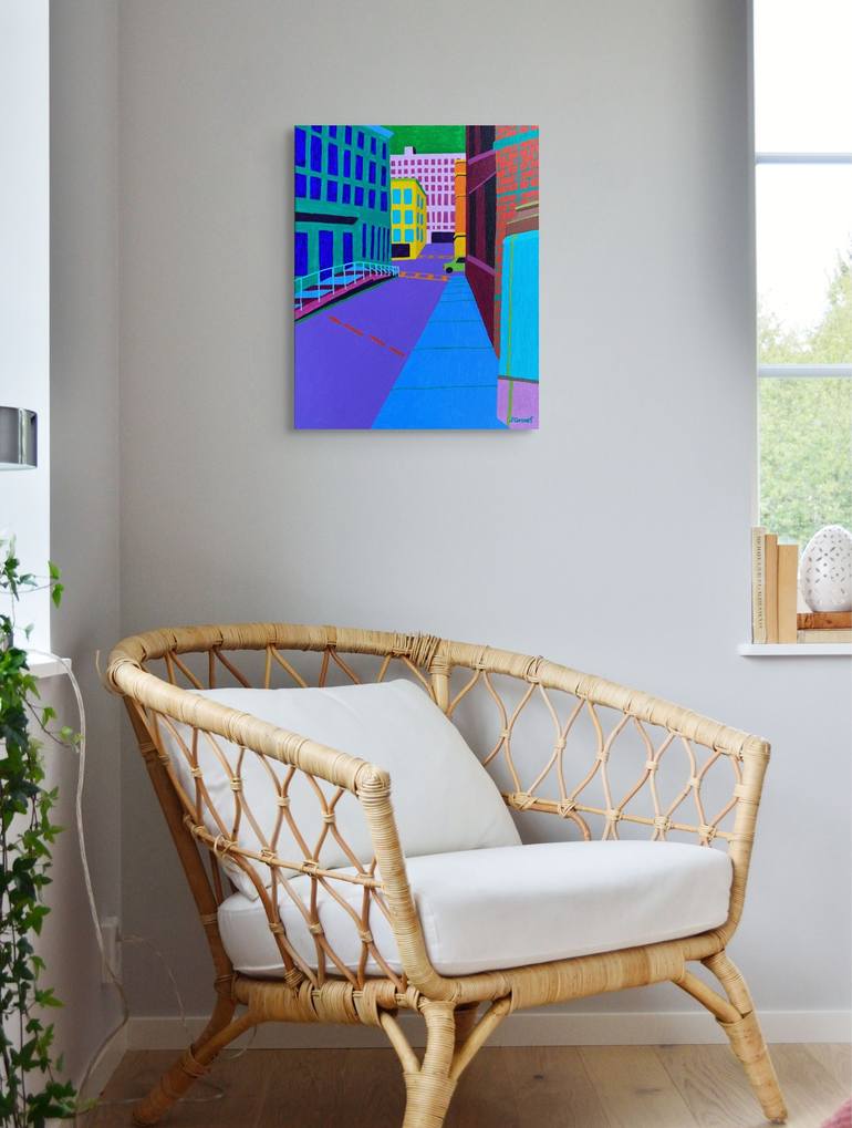Original Expressionism Cities Painting by Sue Graef