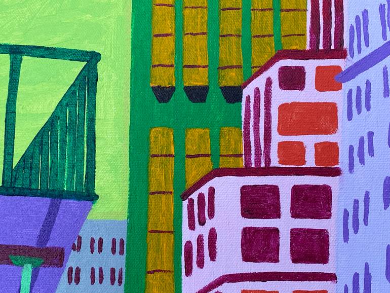 Original Expressionism Cities Painting by Sue Graef