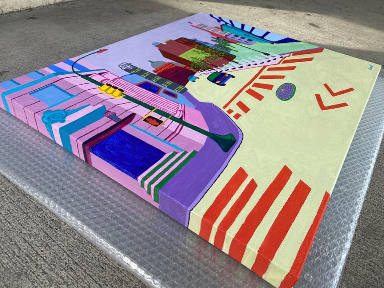 Original Contemporary Cities Painting by Sue Graef