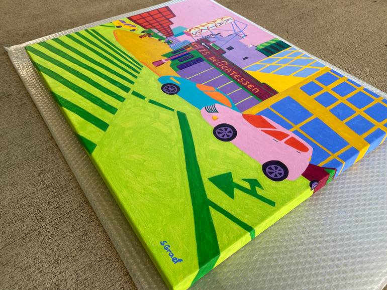 Original Contemporary Cities Painting by Sue Graef