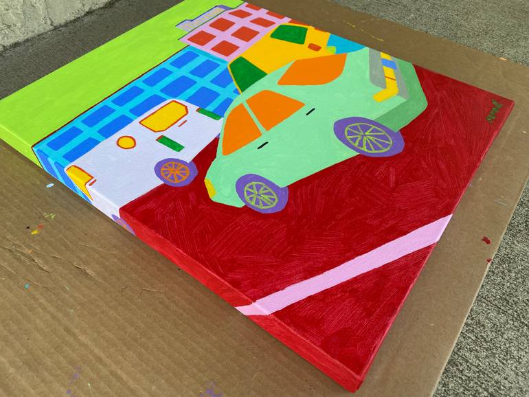 Original Contemporary Cities Painting by Sue Graef