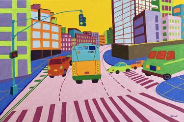 Original Expressionism Cities Paintings by Sue Graef