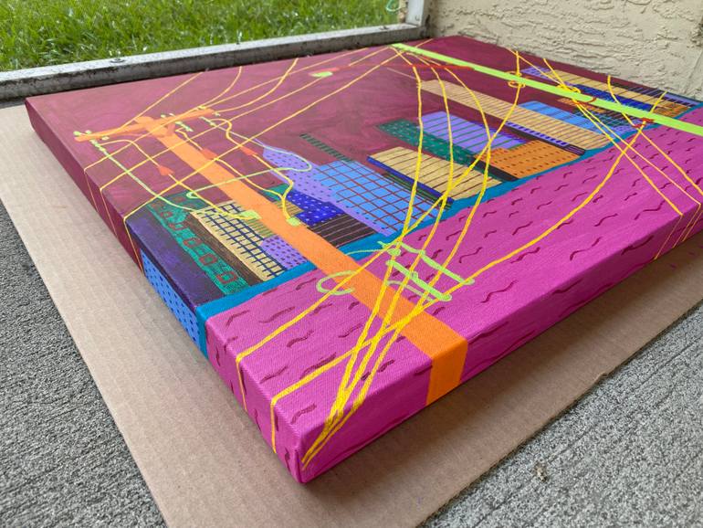 Original Contemporary Cities Painting by Sue Graef