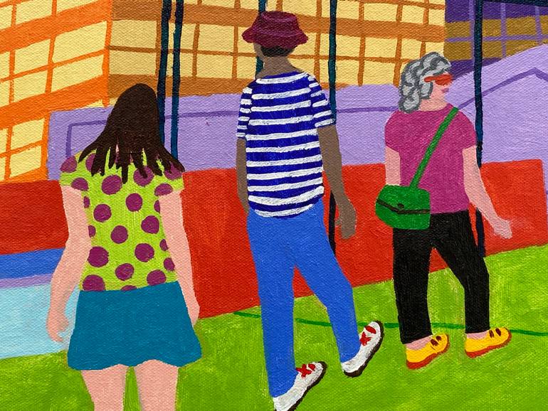 Original Contemporary Cities Painting by Sue Graef