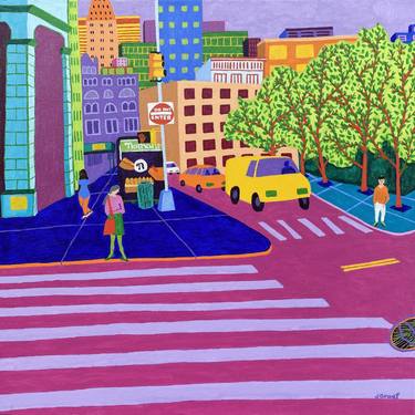 Original Contemporary Cities Paintings by Sue Graef