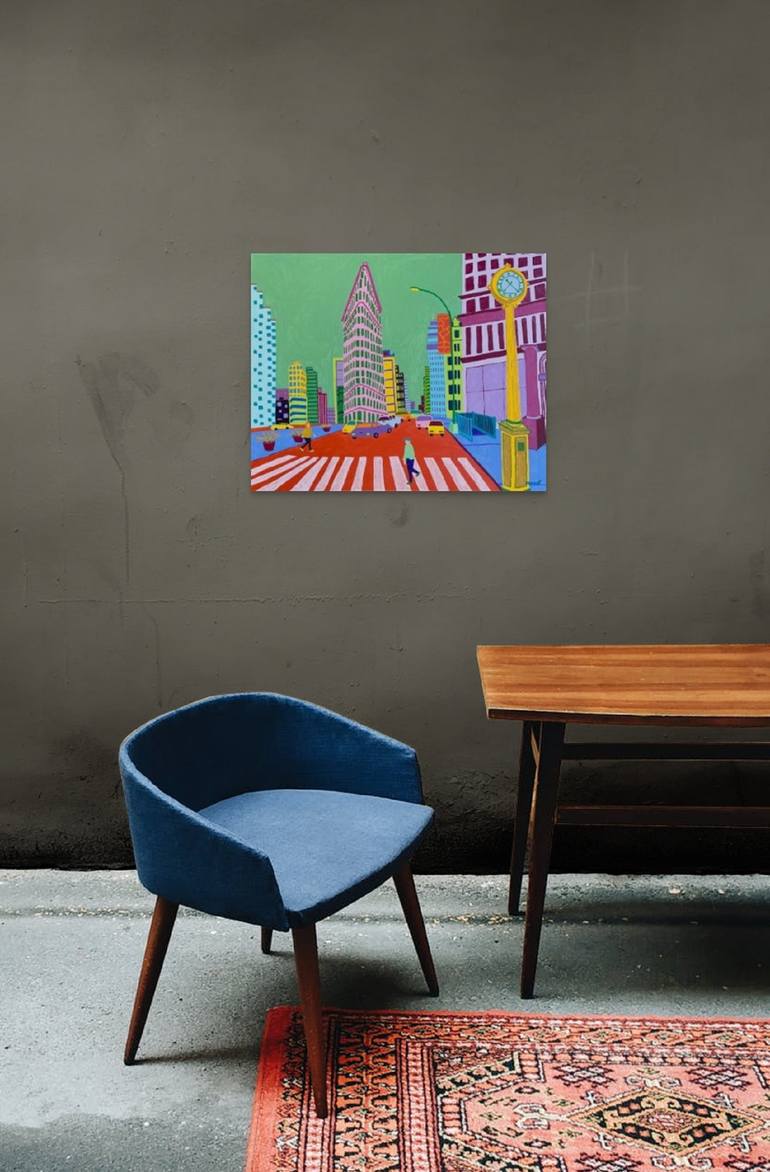 Original Geometric Architecture Painting by Sue Graef