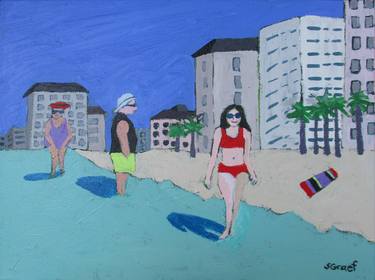 Print of Folk Beach Paintings by Sue Graef