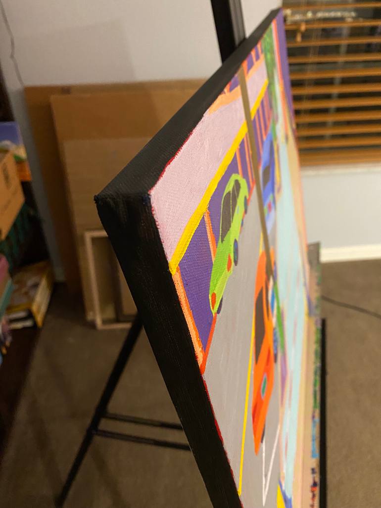 Original Contemporary Cities Painting by Sue Graef