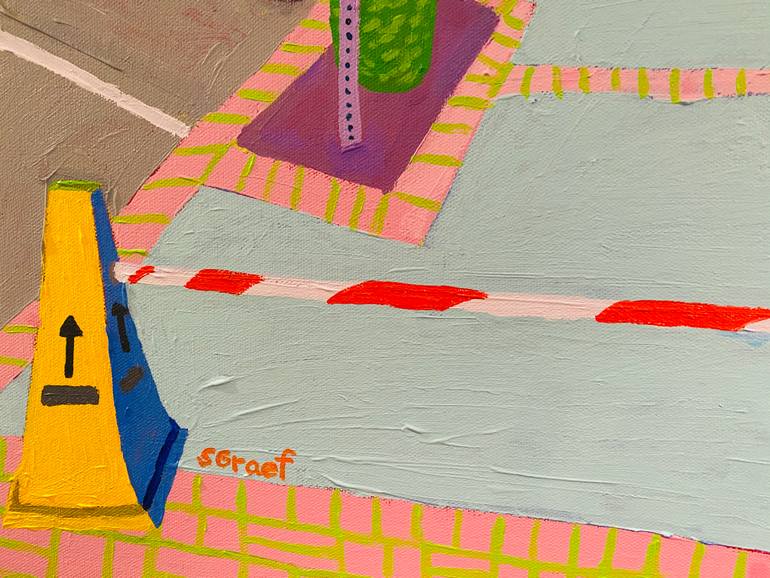 Original Contemporary Cities Painting by Sue Graef