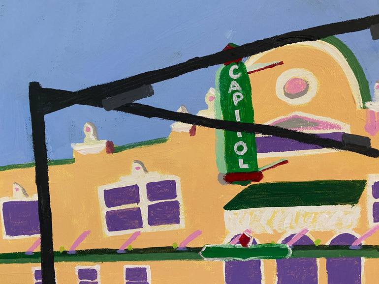 Original Expressionism Architecture Painting by Sue Graef