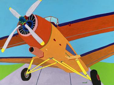 Original Pop Art Aeroplane Paintings by Sue Graef