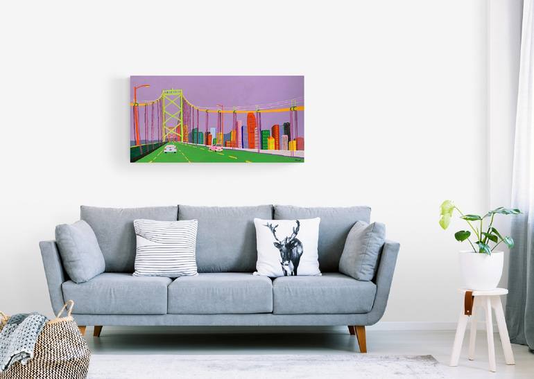 Original Expressionism Architecture Painting by Sue Graef