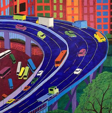 Original Modern Cities Paintings by Sue Graef