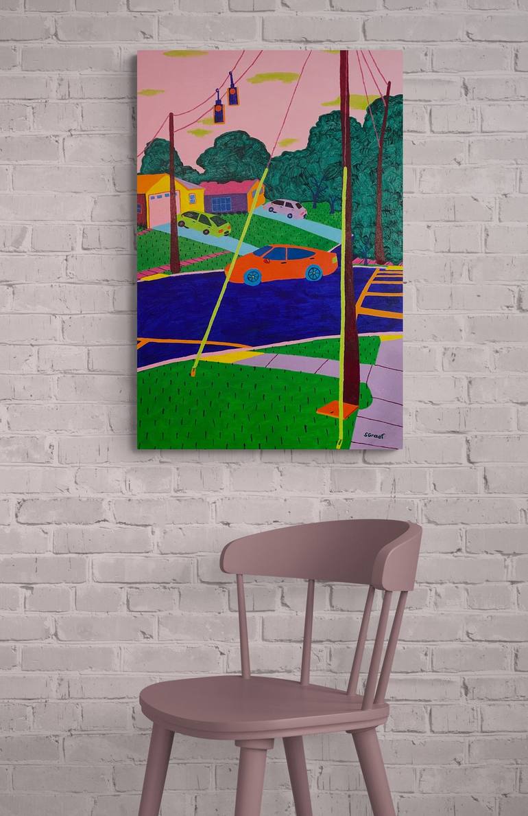 Original Expressionism Landscape Painting by Sue Graef