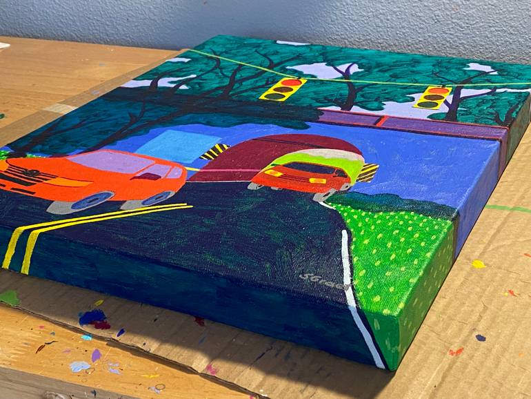 Original Expressionism Landscape Painting by Sue Graef